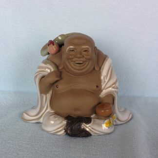 Laughing Buddha with Leaf