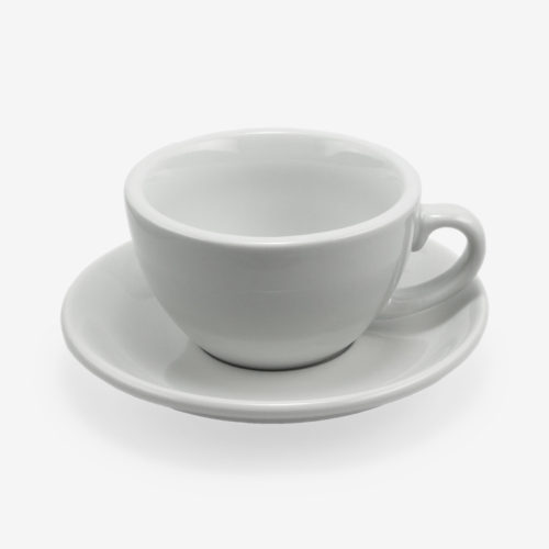 Classic White Porcelain Cuppaccino Cup and Saucer (Set of 6)