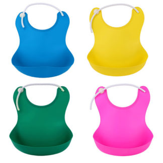 Waterproof Food Catcher Silicone Bibs