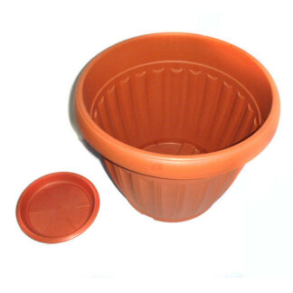 Poly Garden / Plastic Flower Pot with Plate (PFP-2004)