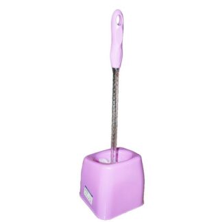 Toilet Brush with Stand with Steel Handle