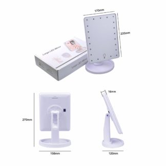 GlamStation / Large Vanity Makeup Mirror with LED Light