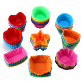 Silicone Cake Muffin Chocolate Cupcake Cups Mold 7Cm Colorful (Pack of 6)