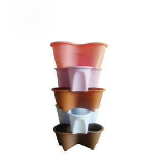 Poly Garden / Stackable Vertical Garden Kits Planter Indoor/Outdoor Flower Pot (1 pc)