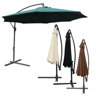 Sombrilla Garden 3M Hanging Banana Patio Garden Umbrella Parasol