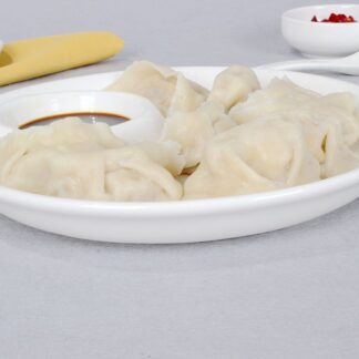 Melamine Momo plate with side sauce bowl (Pack of 4)