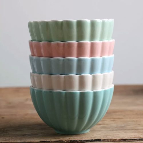 Color Ribbed Bowl 4.5" (Pack of 6)