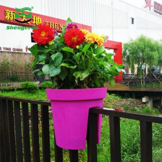 Poly Garden / Round Balcony Railing Deck Flower Pot