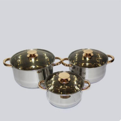 Kaisa Villa Cookware Set (3 Pieces Stainless Steel Induction)