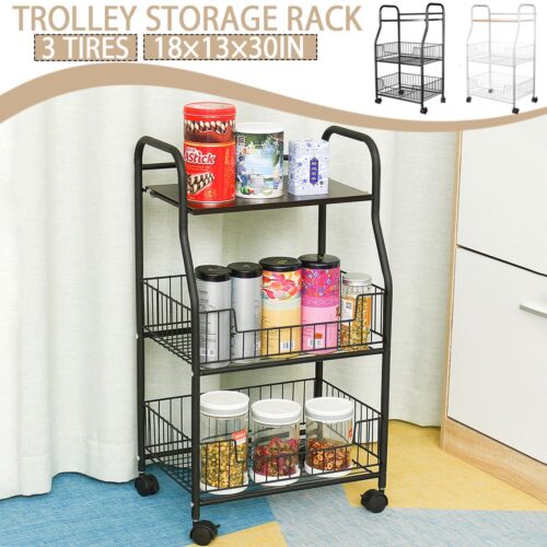RackSense / 3 Layer Kitchen shelves landing multi-layer microwave oven shelves cabinets oven storage (HP95-230H)
