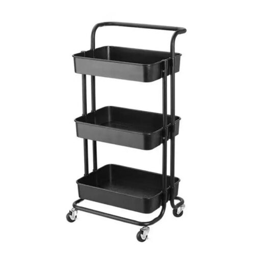 RackSense / 3 Tier Storage Rack Kitchen Living Trolley Shelf Bathroom Toilet Organizer Cart with Wheel / Rack (HP25-688H)