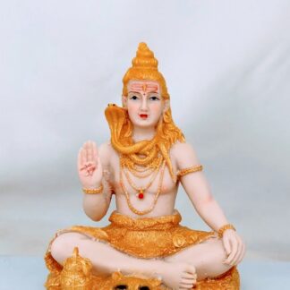 Mahadev Statue (Golden, 8.5" X 6.5" X 5.5")