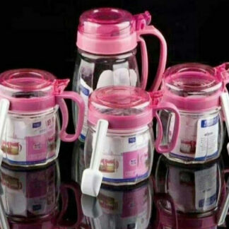 Glass Seasoning pot + oil pot Set 4 in 1