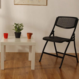 Black Mesh Design Folding Chair