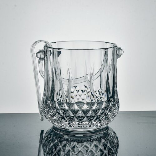 1000ml High Quality Transparent Glass Ice Bucket Crystal-Look Clear Glass Cup Ice Bucket Crystal Glassware