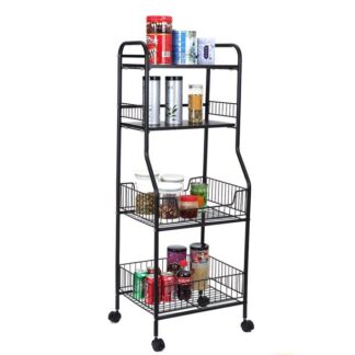 RackSense / 4 Layer Kitchen shelves landing multi-layer microwave oven shelves cabinets oven storage (HP95-230H)