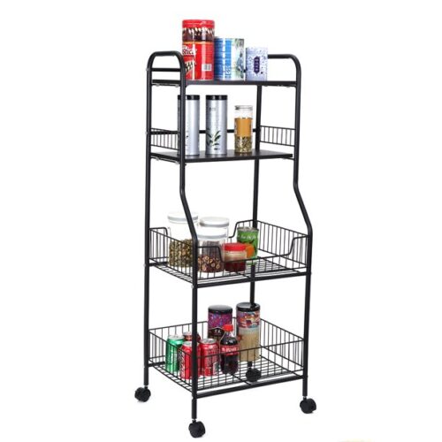 RackSense / 4 Layer Kitchen shelves landing multi-layer microwave oven shelves cabinets oven storage (HP95-230H)