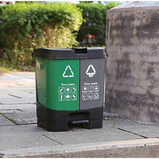 Segregation Dual Waste Dustbin for Wet Dry and Recyclable Waste 60 litres 30 + 30 with Removable bin
