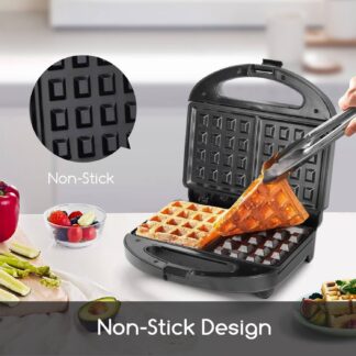 Boma Waffle Maker, Non Stick Waffle Irons, Compact 2 Slice Waffle Makers BM-2009