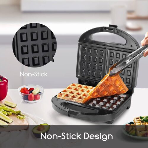 Boma Waffle Maker, Non Stick Waffle Irons, Compact 2 Slice Waffle Makers BM-2009