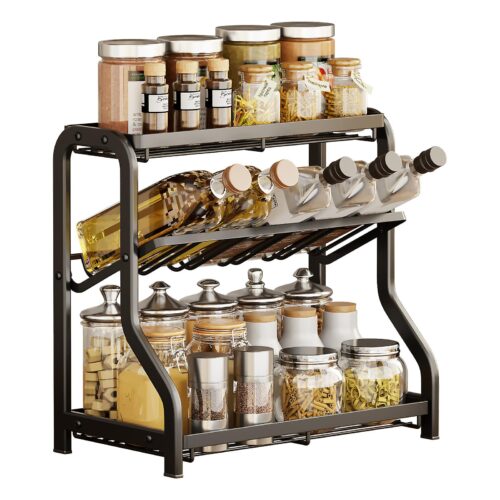 RackSence / 3 Tier Masala KITCHEN STORAGE RACK - MZY-525 (20 x 36 x 35.5 cm)