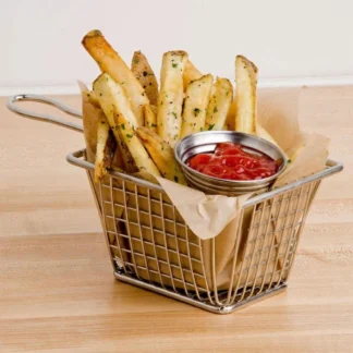 French Fries Serving Basket Stainless Steel Mini Fryer With Handle