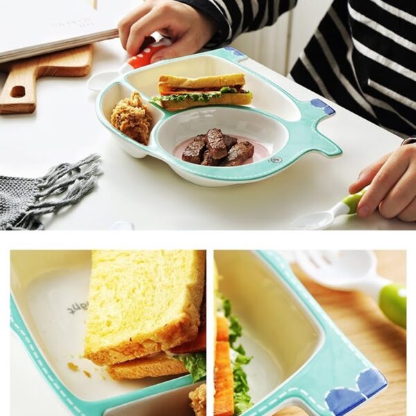 Elephant Dinner Plate Food Tray Separate Plate BPA Free