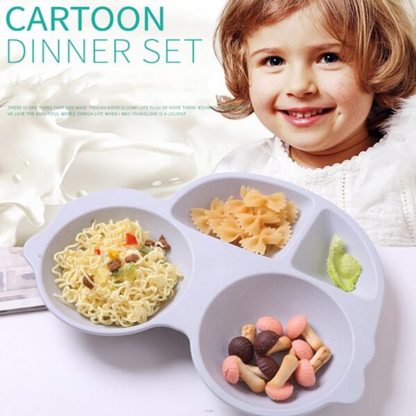 Car Food Plate, Kids Travel Food Tray Eco-friendly Plate BPA Free