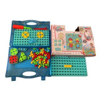 Creative Mosaic Drill Set - 125 Pcs | 2D STEM Building Toys for Kids Aged 3+ | Engineering, Construction & Learning Toy Sets | Includes Screwdriver, Bolts & Puzzle Pieces