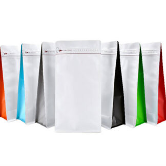 250 gm | 50 Pcs | Coffee Beans Packing Bag With Sealed Aluminum Foil Reusable Zip-Lock & One Way Valve