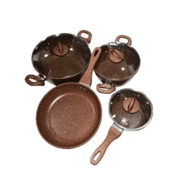 Granite COATED Non-Stick 7 PIECES COOKWARE SET