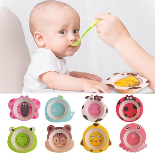 Baby-shaped Melamine feeding bowls of cute animal-shaped BPA Free