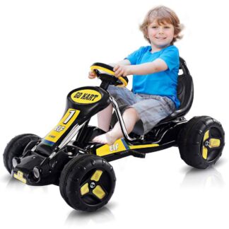 Children Electric Go Kart With Solid Wheels Outdoor Ride On Toys For Boys And Girls 4-9 Ages