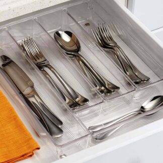 RackSense / Cutlery Tray Clear 5 Compartment (34.9 x 27.3 x 5.1 Cm)