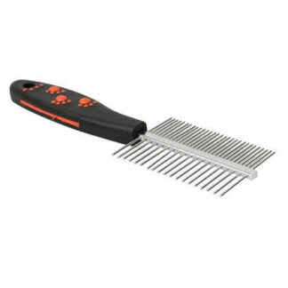 Paw Print Handle Double Side Steel Needles Dog Comb Pet Rake Comb Hairbrush Grooming for Dogs Cat