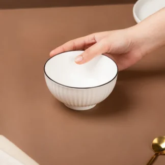 Rimmed Ribbed Soup Bowl
