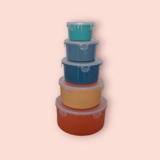 5 Pieces Storage Box Round (Fresh Box-8812-5)