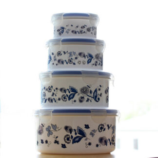 4 pieces storage box Round (Fresh Box-2135)