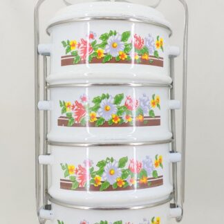 4 Layer Enamel Lunch Carrier