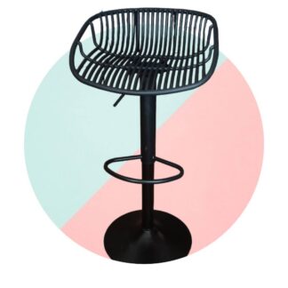 Max Barstool 360 Swivel Adjustable Counter Height Barstools Seat Height 23.5 to 32 Inch, Black