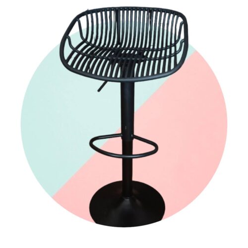 Max Barstool 360 Swivel Adjustable Counter Height Barstools Seat Height 23.5 to 32 Inch, Black