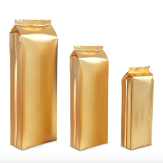 Coffee Beans Packing Bag Tall With Sealed Aluminum Foil with Aroma Protection Valve Matte Finish (50 Pcs) 1000 gm