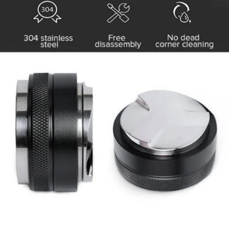 58mm Coffee Distributor & Tamper, Dual Head Coffee Leveler, Adjustable Depth- Professional Espresso Hand Tampers