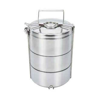 Double Layer 3 Tier Stainless Steel Portable Lunch Box
