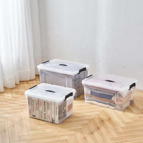 STB-130 Reinforced Storage Box with Handle | Transparent | 12L (42x30x16.8 cm)