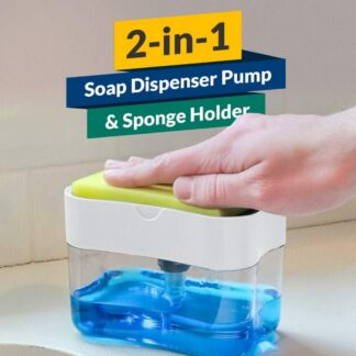 Soap Dispenser | 2-in-1 Pump & Sponge Caddy With Dishwashing Liquid Holder