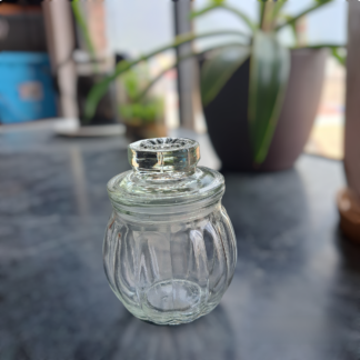 Pumpkin Glass Jar with Lid Flower