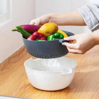 Vegetable Washing Basket 2 in 1 Strainer Colander