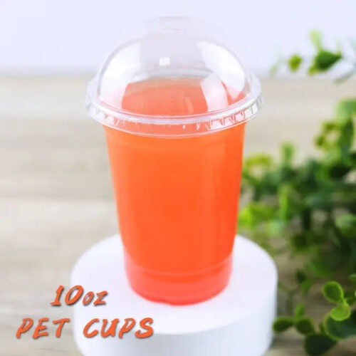 Clear Boba / Bubble Tea Cups with Dome Lid | 500 ml | Pack of 50