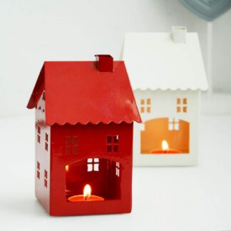 Russ Metal Candle Lantern | Red House | B-98C